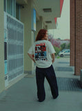 DAXUEN Graphic T-shirt with multi-panel design and relaxed fit — model photo