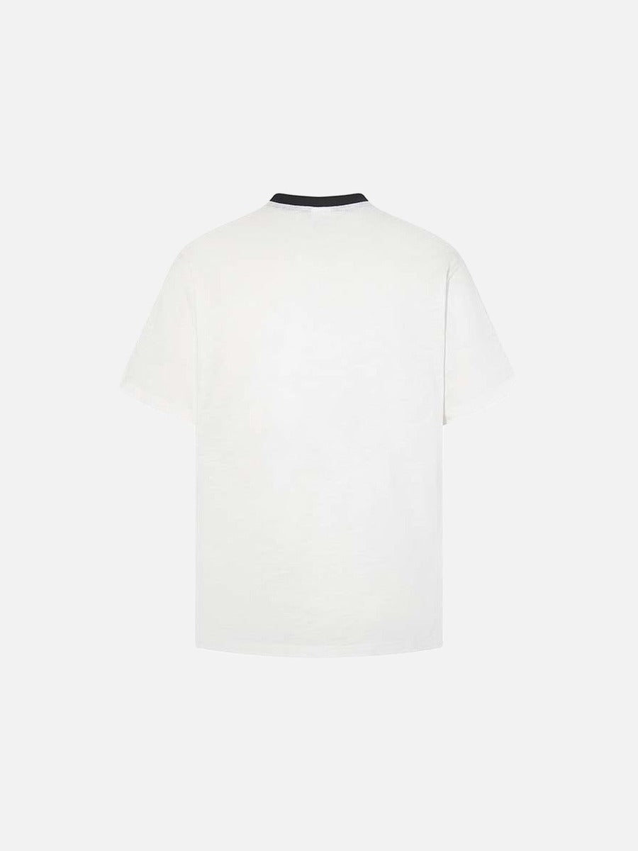 DAXUEN Graphic T-shirt with multi-panel design and relaxed fit