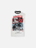 DAXUEN Graphic T-shirt with multi-panel design and relaxed fit