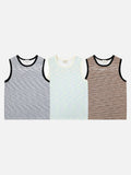 DAXUEN Sleeveless knit top with melange pattern and embroidery