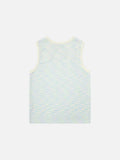 DAXUEN Sleeveless knit top with melange pattern and embroidery