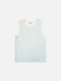 DAXUEN Sleeveless knit top with melange pattern and embroidery