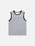 DAXUEN Sleeveless knit top with melange pattern and embroidery