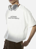 DAXUEN Oversized Slogan Print Tee
