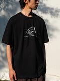 DAXUEN Oversized Metallic Oval Graphic Tee