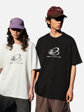 DAXUEN Oversized Metallic Oval Graphic Tee