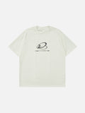 Oversized Metallic Oval Graphic Tee
