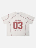 DAXUEN Relaxed-fit mesh t-shirt with contrasting stitching