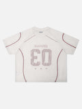 DAXUEN Relaxed-fit mesh t-shirt with contrasting stitching