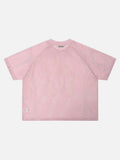 DAXUEN Relaxed-fit mesh t-shirt with contrasting stitching
