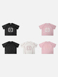 DAXUEN Relaxed-fit mesh t-shirt with contrasting stitching