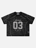 DAXUEN Relaxed-fit mesh t-shirt with contrasting stitching