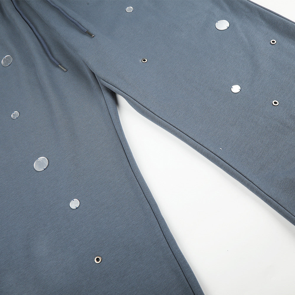 Metallic Embellished Blue Sweatpant