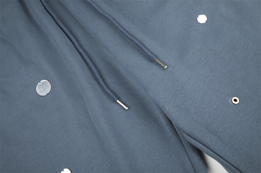 Metallic Embellished Blue Sweatpant