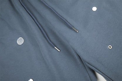 Metallic Embellished Blue Sweatpant