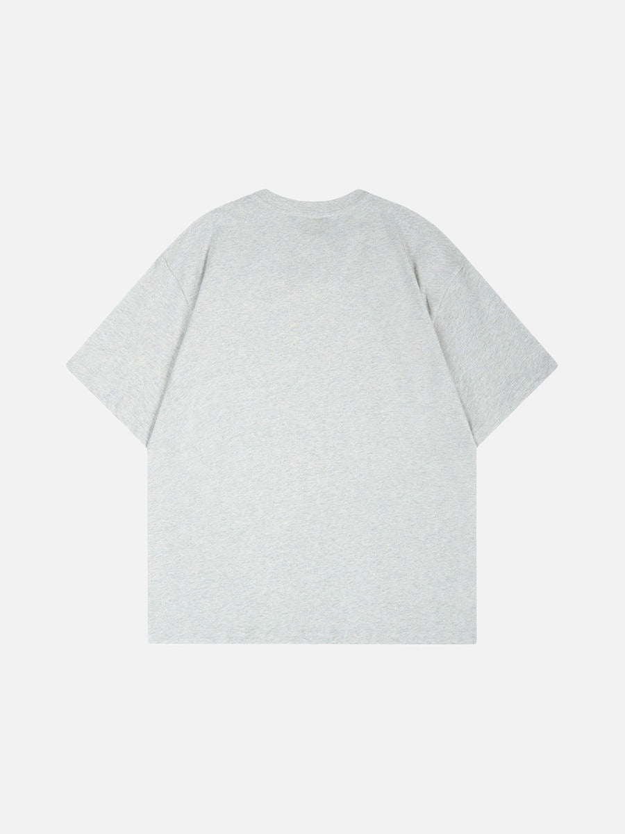 DAXUEN Short-sleeved T-shirt with metallic emblem and pleated details