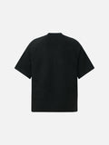 DAXUEN dark grey-blue oversized jagged wordmark graphic tee