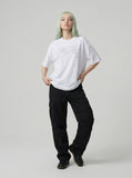 DAXUEN Metallic star embroidered short-sleeved T-shirt — model photo