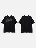 DAXUEN Metallic star embroidered short-sleeved T-shirt