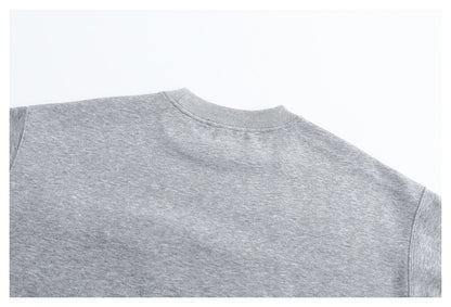 DAXUEN black oversized crewneck sweatshirt with metallic zip pocket
