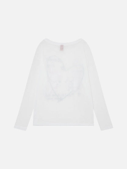 DAXUEN Meticulous cartoon graphic long-sleeve T-shirt