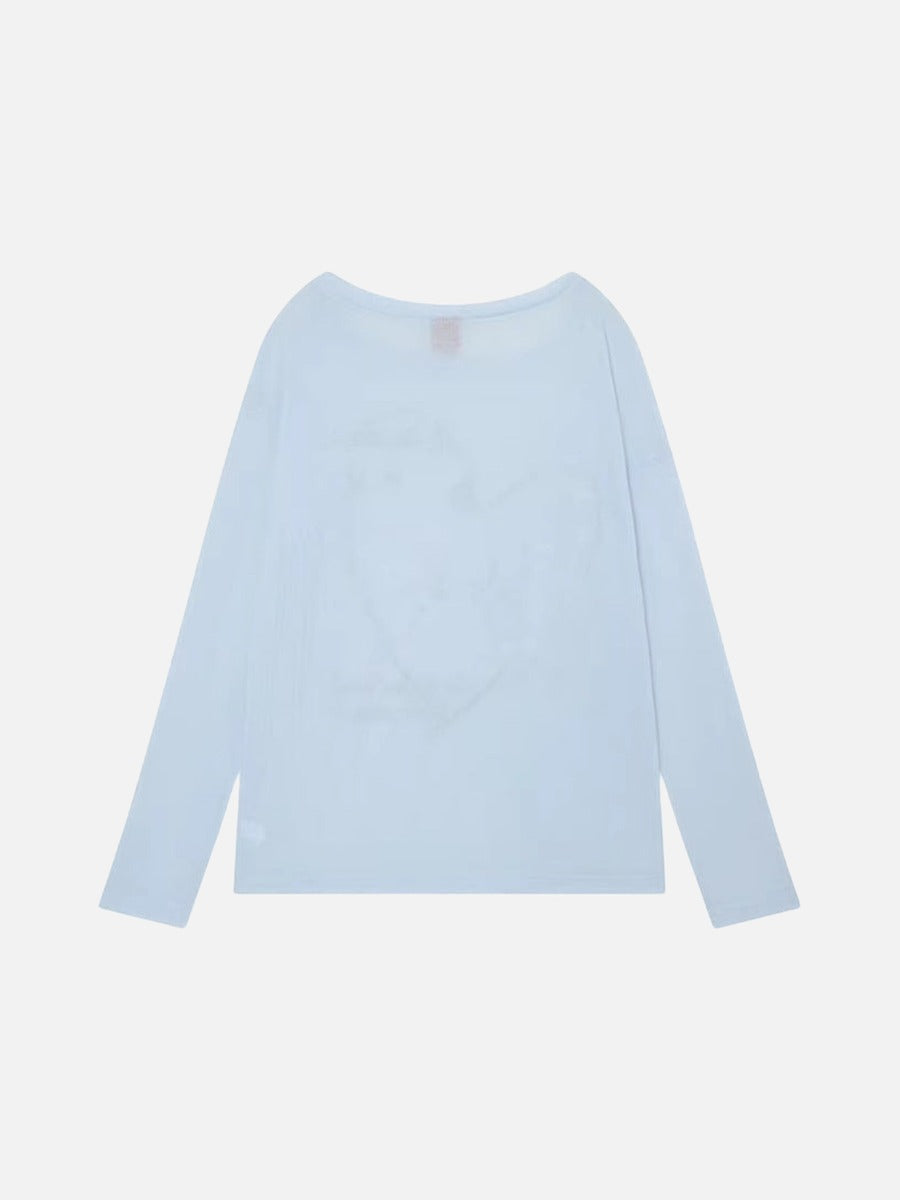 DAXUEN Meticulous cartoon graphic long-sleeve T-shirt