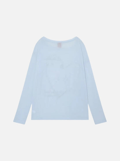DAXUEN Meticulous cartoon graphic long-sleeve T-shirt