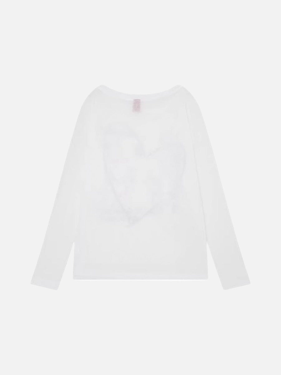 DAXUEN Meticulous cartoon graphic long-sleeve T-shirt