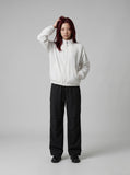 DAXUEN Lightweight minimalist jacket in black and white — model photo