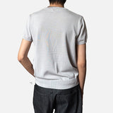 DAXUEN Men's ribbed short sleeve t-shirt in black and light grey
