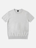DAXUEN Men's ribbed short sleeve t-shirt in black and light grey