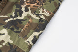 DAXUEN olive green and brown mixed camouflage leopard wide-leg cargo pants