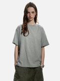 DAXUEN black mock neck oversized cotton tee