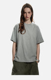DAXUEN black mock neck oversized cotton tee