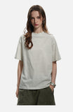 DAXUEN black mock neck oversized cotton tee