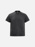DAXUEN Mock-neck short-sleeve t-shirt in black and dark heather grey