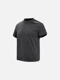 DAXUEN Mock-neck short-sleeve t-shirt in black and dark heather grey