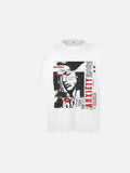 DAXUEN washed black oversized monochrome anxiety graphic t-shirt