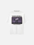 DAXUEN black oversized monochrome desk graphic tee