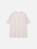 DAXUEN charcoal grey oversized monochrome distressed face graphic tee