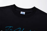 DAXUEN charcoal grey oversized monochrome distressed face graphic tee