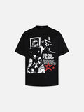 DAXUEN Short-sleeved monochrome graphic T-shirt
