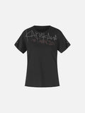 DAXUEN white T-shirt with monochrome portrait graphic