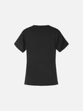 DAXUEN white T-shirt with monochrome portrait graphic