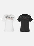 DAXUEN white T-shirt with monochrome portrait graphic