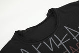 DAXUEN white T-shirt with monochrome portrait graphic