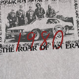 DAXUEN washed purple oversized monochrome rock-band graphic tee