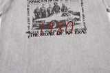 DAXUEN washed purple oversized monochrome rock-band graphic tee
