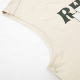 DAXUEN beige sleeveless woman's face graphic tee