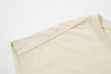 DAXUEN beige sleeveless woman's face graphic tee